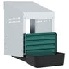 vidaXL Chicken Nesting Box 1 Compartment Wall-Mounted Galvanised Steel