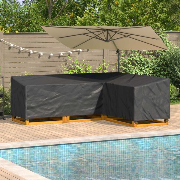 vidaXL Furniture Cover Black 250 x 180 x 80 cm 600D Oxford Fbric