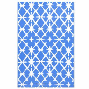 vidaXL Outdoor Carpet ARAKIL Blue and White 160x230 cm PP