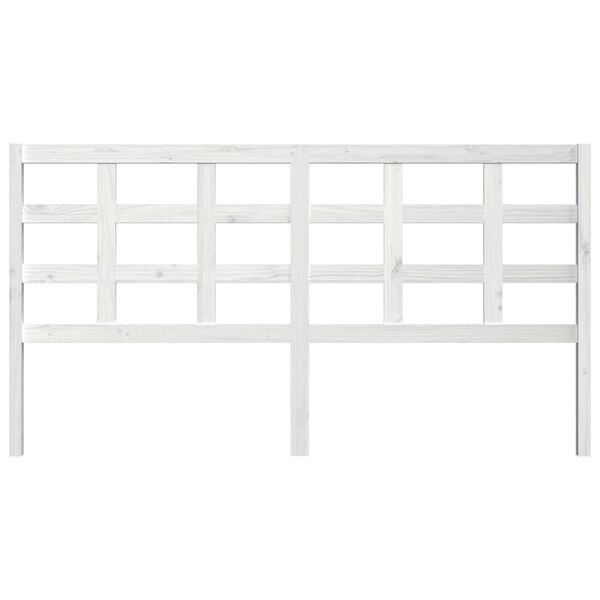 vidaXL Bed Headboard White 185.5x4x100 cm Solid Wood Pine