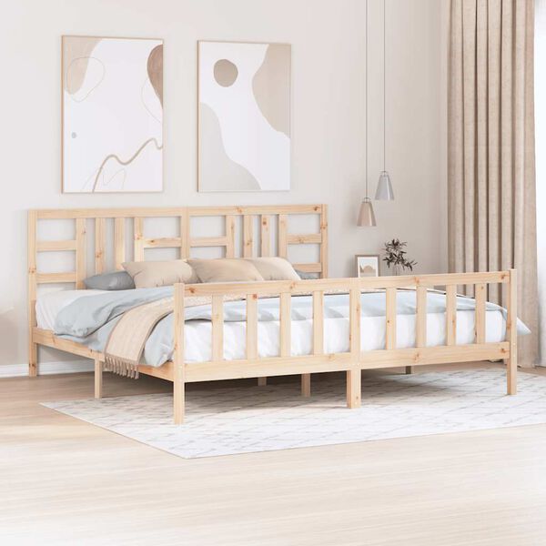 vidaXL Bed Frame without Mattress 200x200 cm Solid Wood Pine