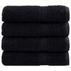 vidaXL Premium Shower Towels SOLUND 4 pcs Black 70x140 cm 600 gsm