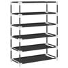 vidaXL Shoe Cabinet Black 60x28x90 cm Fabric