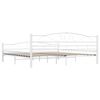vidaXL Bed Frame White Metal 200x200 cm