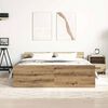 vidaXL Bed Frame without Mattress Artisan Oak 150x200cm Engineered Wood