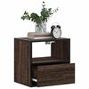 vidaXL Wall-mounted Bedside Cabinet Brown Oak 40x31x39.5 cm
