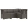 vidaXL 4-Seater Garden Sofa Rattan Look PP Light Grey