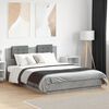 vidaXL Bed Frame without Mattress Concrete Grey 140x200 cm