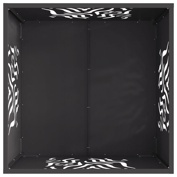 vidaXL Fire Pit Black 60 x 60 x 40 cm Steel