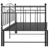 vidaXL Pull-out Sofa Bed Frame without Mattress Black Metal 90x200 cm