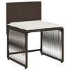 vidaXL 7 Piece Garden Dining Set with Cushions Brown Poly Rattan
