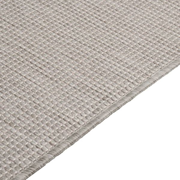vidaXL Outdoor Flatweave Rug 100x200 cm Light Grey