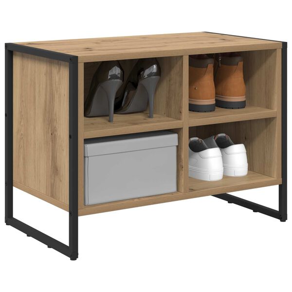 vidaXL Shoe Cabinet Artisian Oak 60 x 35 x 44 cm Engineered Wood