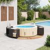 vidaXL Hot Tub Surround Black Poly Rattan and Solid Wood Acacia