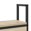 vidaXL Storage Headboard with Charging Station Sonoma oak 120 cm