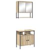 vidaXL Bathroom Furniture Set with Shelf 2 pcs Brown 60 x 30 x 60 cm