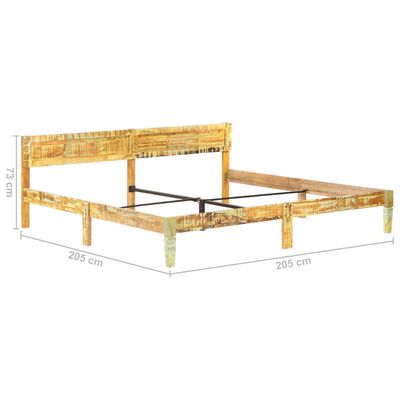 vidaXL Bed Frame Solid Reclaimed Wood 200x200 cm