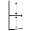 vidaXL Foldable Walk-in Shower Wall Transparent ESG Glass 90x190 cm
