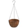 vidaXL Hanging Planters 4 pcs with Coco Liners Black &Oslash; 35x52 cm Steel
