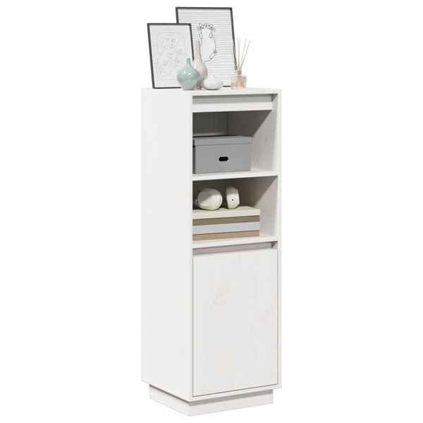 vidaXL Highboard White 37x34x110 cm Solid Wood Pine
