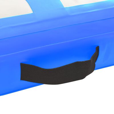 vidaXL Inflatable Gymnastics Mat with Pump 300x100x20 cm PVC Blue