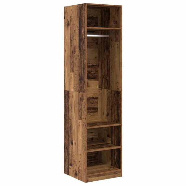 vidaXL Wardrobe with Shelf Old Wood 50 x 50 x 200 cm Engineered Wood