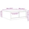 vidaXL Coffee Table with Drawers Sonoma Oak 100x100x40 cm