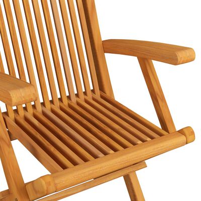 vidaXL Garden Chairs 3 pcs Solid Teak Wood