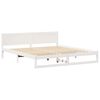 vidaXL Bed Frame with Headboard White 180 x 200 cm Solid Pine Wood