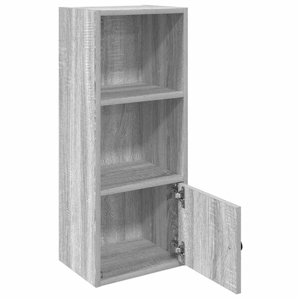 vidaXL Bookcase Grey Sonoma 31x24x77 cm Engineered Wood