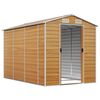 vidaXL Garden Shed Light Brown 191x300x198 cm Galvanised Steel