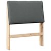 vidaXL Upholstered Headboard Dark Grey 75 cm Solid Pine Wood