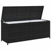 vidaXL Garden Storage Box Black 150x50x60 cm Poly Rattan