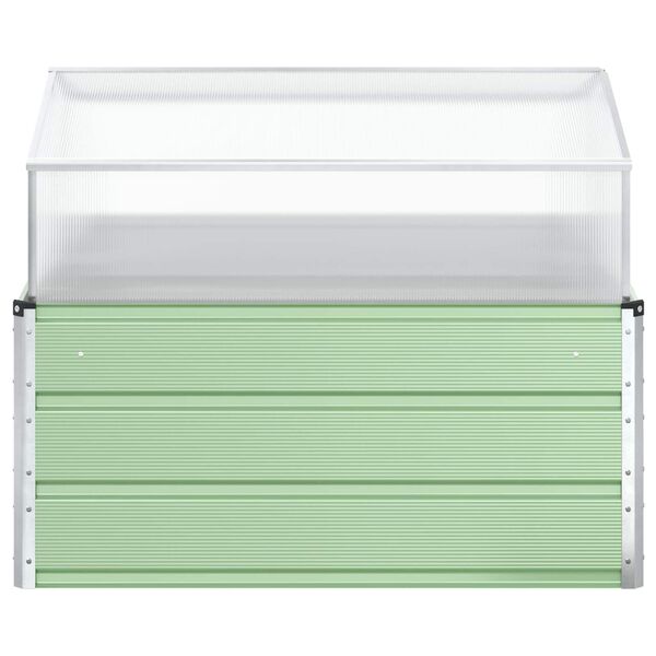 vidaXL Planter Pastel Green 100 x 100 x 77 cm Galvanised Steel