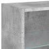 vidaXL Bedside Cabinets with LED Lights Wall-mounted 2 pcs Concrete Grey