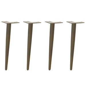vidaXL Coffee Table Legs Conical Shape 4 pcs Natural Steel 30-31 cm Steel