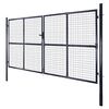 vidaXL Mesh Garden Gate Galvanised Steel 300x150 cm Grey