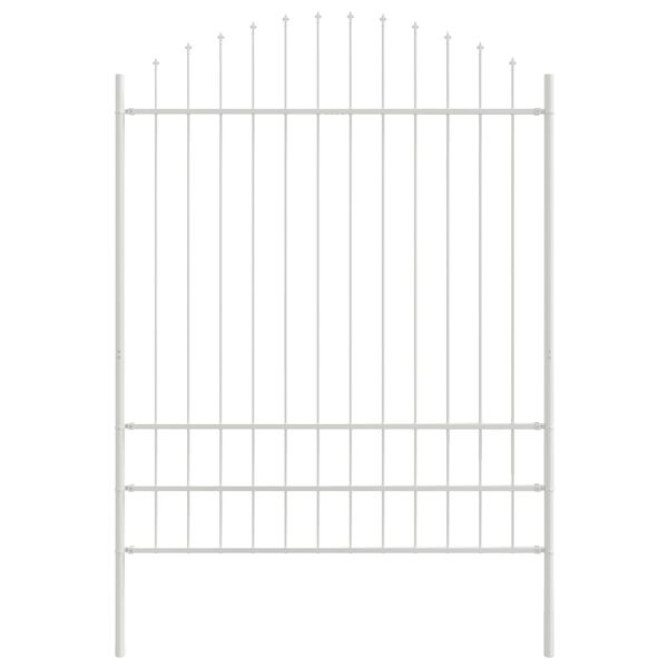vidaXL Garden Fence 5 pcs White 170 x 225 cm Powder-Coated Steel