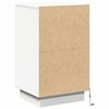 vidaXL Bedside Cabinet White 39 x 34.5 x 65 cm Engineered wood