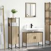 vidaXL Bathroom Furniture Set with Shelf 3 pcs Brown Engineered wood