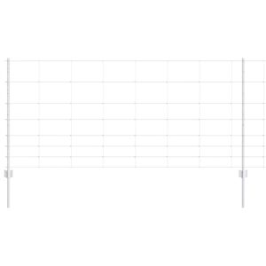 vidaXL Outdoor Wild Fence with Posts 25 x 1 m Galvanised Steel Silver