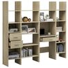 vidaXL 4 Piece Book Cabinet Set Sonoma Oak Engineered Wood