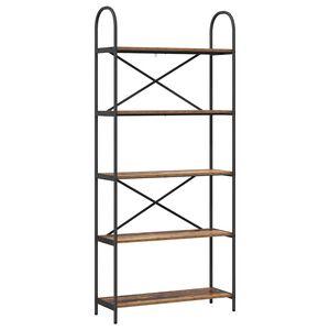 vidaXL Bookshelf 5-Tier 80 x 30 x 183 cm Engineered wood Old Wood