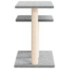 vidaXL Cat Scratching Posts with Platforms Light Grey 62.5 cm