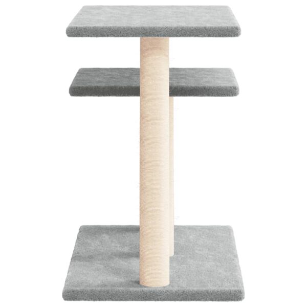 vidaXL Cat Scratching Posts with Platforms Light Grey 62.5 cm