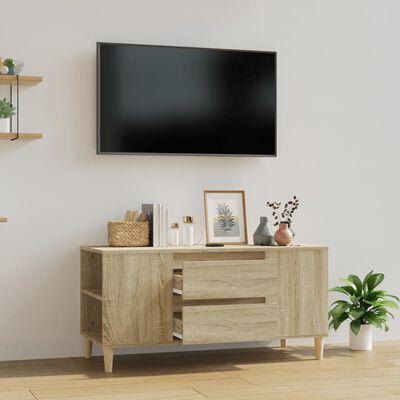 vidaXL TV Cabinet Sonoma Oak 102x44.5x50 cm Engineered Wood