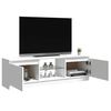 vidaXL TV Cabinet with LED Lights High Gloss White 120x30x36 cm