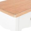vidaXL Nightstand White and Brown 40x30x50 cm Solid Pine Wood