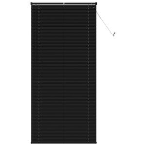vidaXL Venetian Blind Manual Adjustable Black 213 x 90 cm PVC