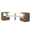 Homemania TV Stand Fold 141.2x29.7x38.8 cm White and Walnut